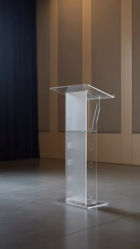 Podium de acrílico transparente de PODIUMEX