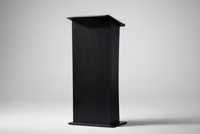 Podium de madera negro lacado de PODIUMEX