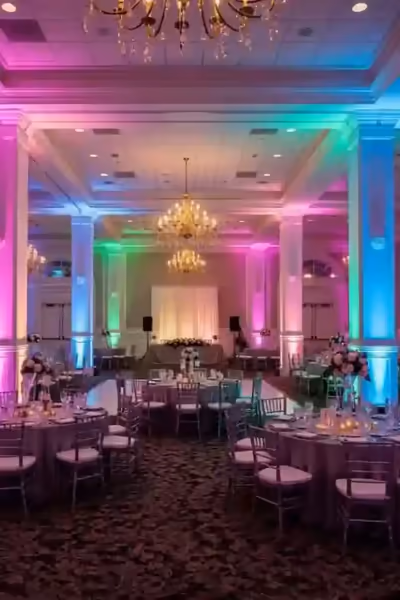 Salón bañado de color con reflectores city color LED