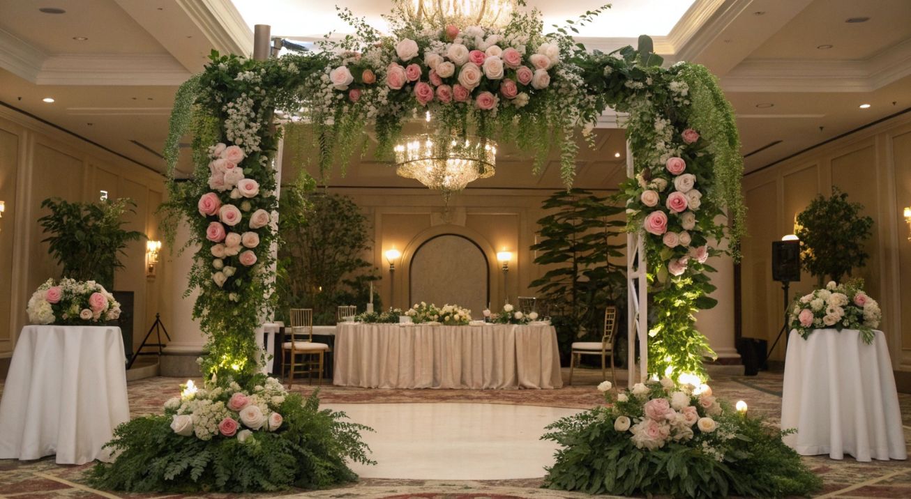 decoracion con follaje para bodas
