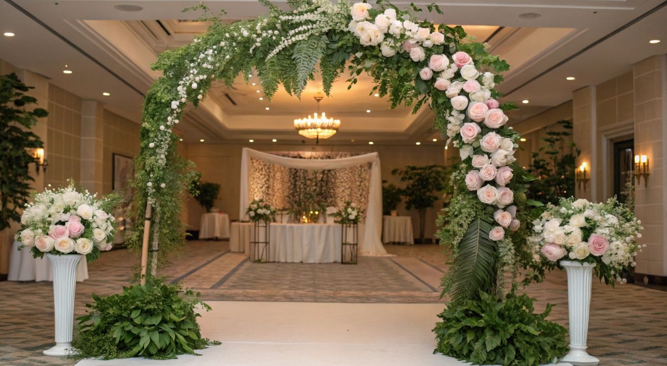 decoracion con follaje para bodas